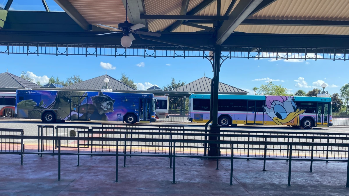 Disney Buses Daisy duck bus at Disney World