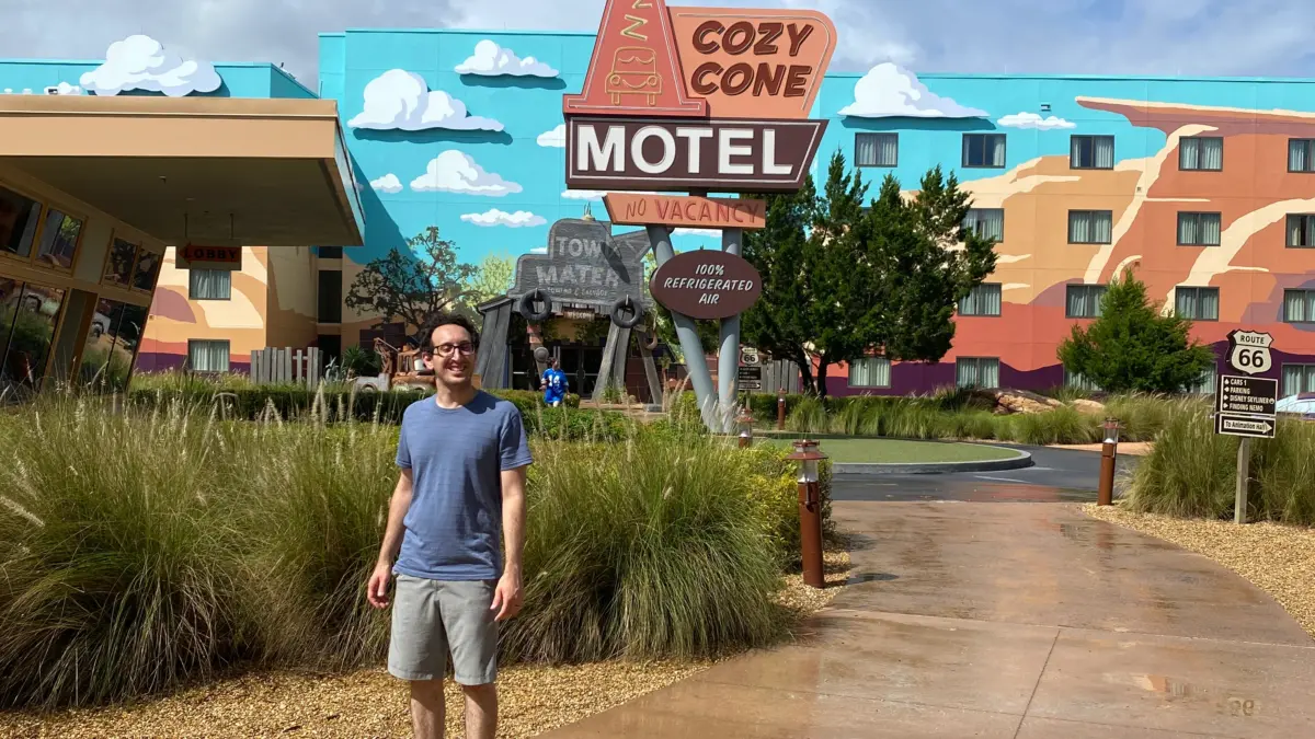 Disney Cozy Cone Mainer at Disney World hotel in the sunshine